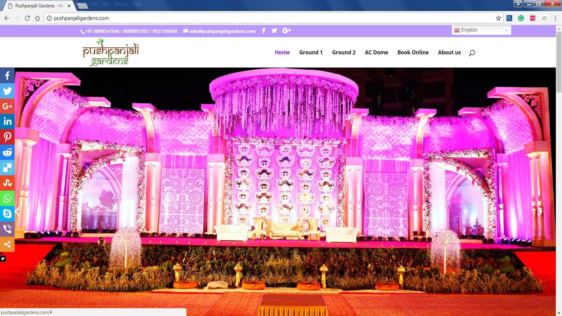 pushpanjaligardens WebSite ScreenShot